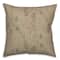 Pine Greenery on Brown Square Throw Pillow
